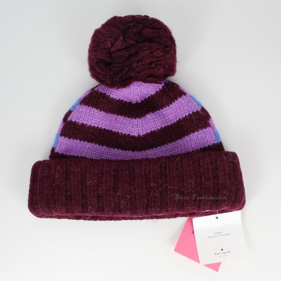 NEW KATE SPADE Heritage Stripe Beanie Hat main image 9